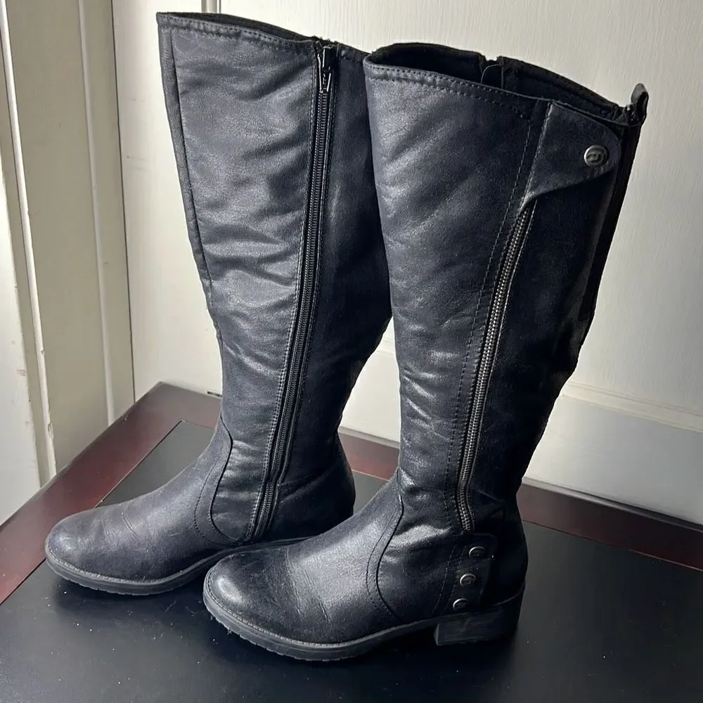 BareTraps Oria Black Tall Boot Size 7.5